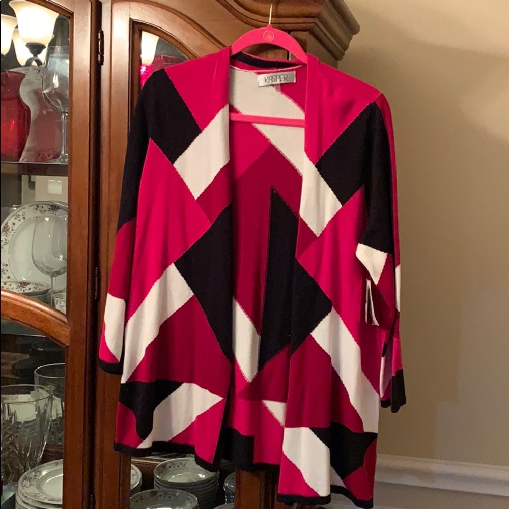 Kasper open front cardigan sweater